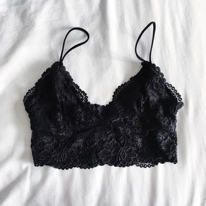 Black lace bralette